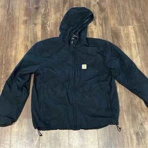 Carhartt Black Hooded Windbreaker Jacket
